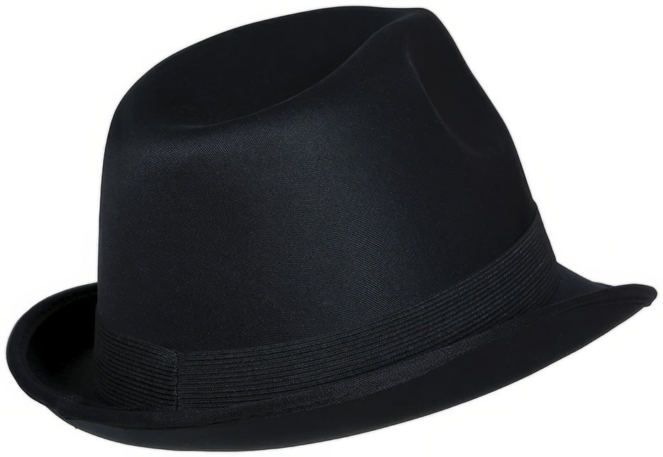 Cappello da gangster nero con fascia