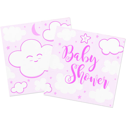 Tovaglioli Baby Shower Girl 25cm 20pz