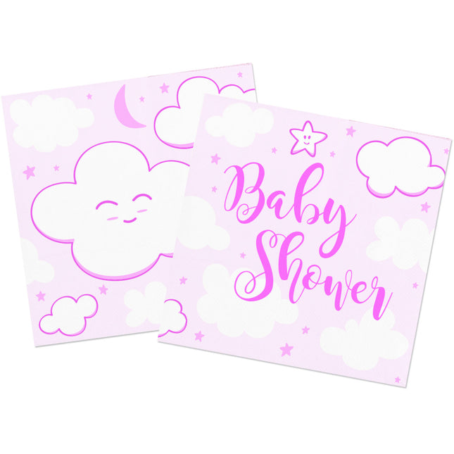 Tovaglioli Baby Shower Girl 25cm 20pz