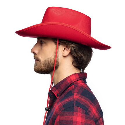 Cappello da cowboy rosso