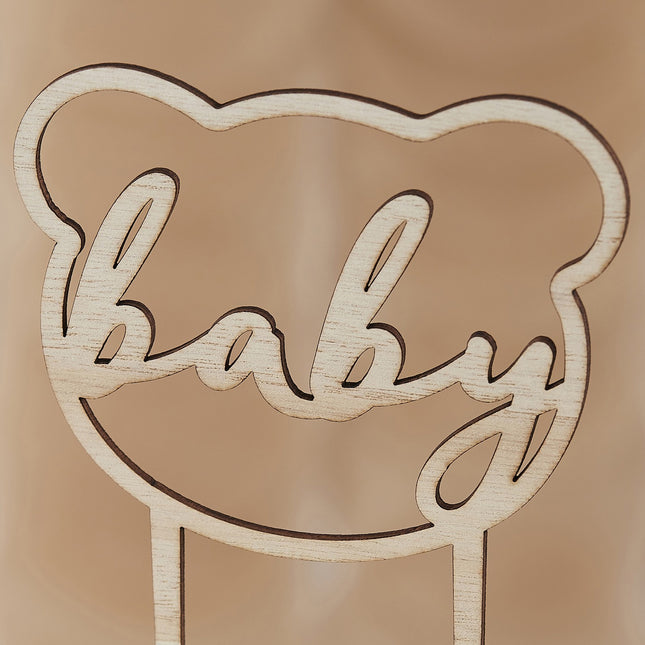 Cake topper Baby Wood 16cm