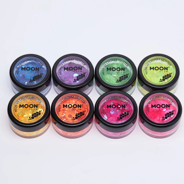 Moon Glow Neon UV Chunky Glitter Arancione 3g