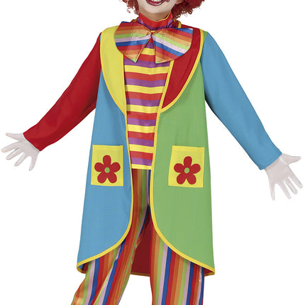 Costume da clown colorato per bambino