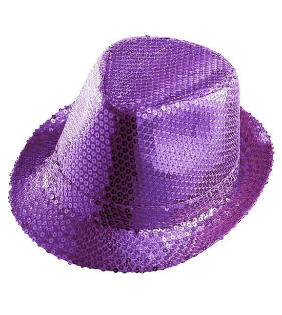 Cappello viola con paillettes