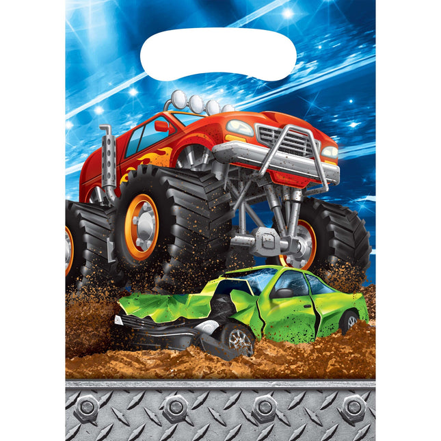 Sacchetti di condivisione Monster Truck 22,5 cm 8 pezzi