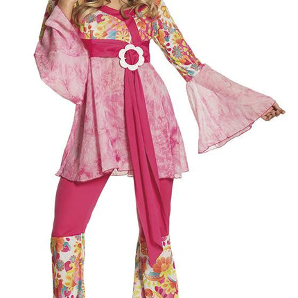 Costume Hippie Donna Rosa