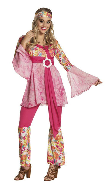 Costume Hippie Donna Rosa