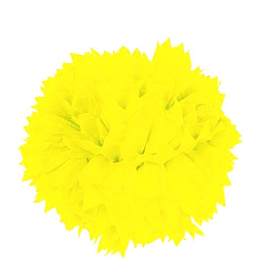 Pompon giallo neon 30 cm