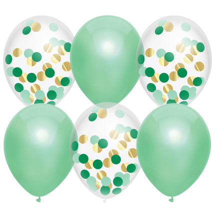 Palloncini Coriandoli Menta 30cm 6pz