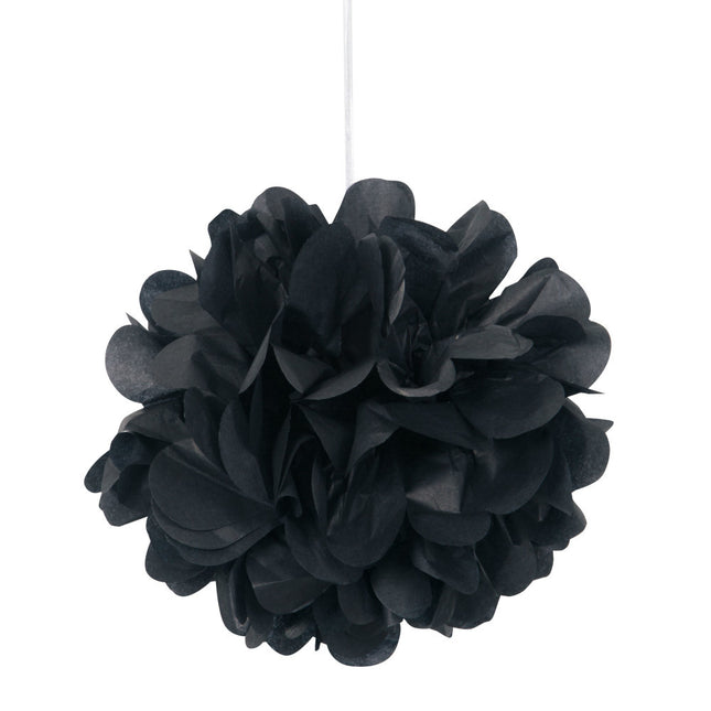 Pompon nero 20 cm 3 pezzi