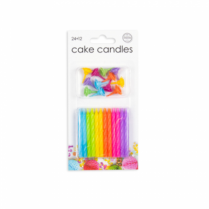 Candele colorate 6cm 12pz