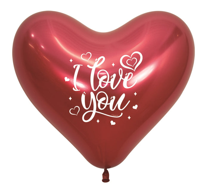 Palloncini Cuore I Love You Reflex 35cm 12pz