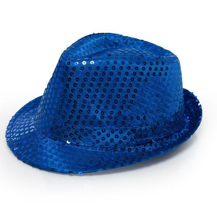 Cappello glitterato blu