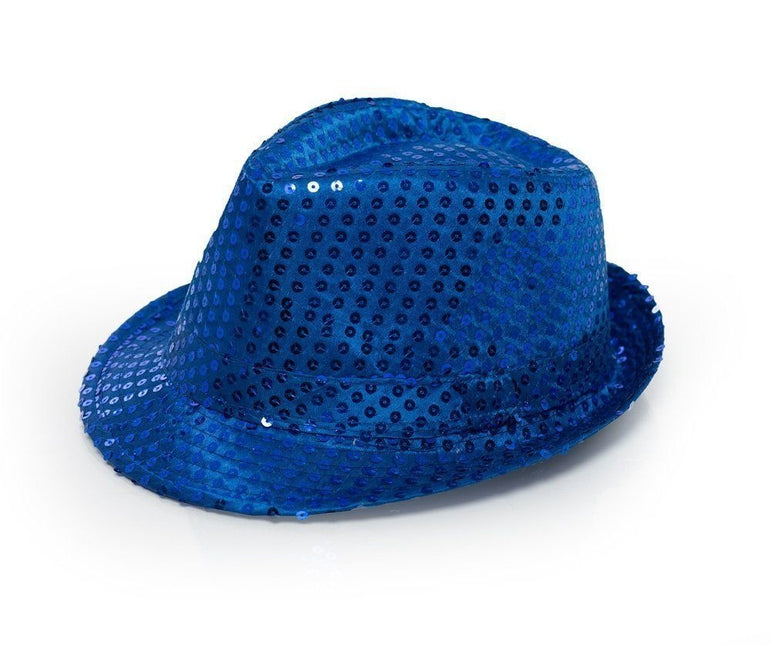 Cappello glitterato blu