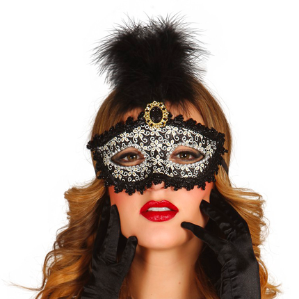 Maschera occhi Feather Black