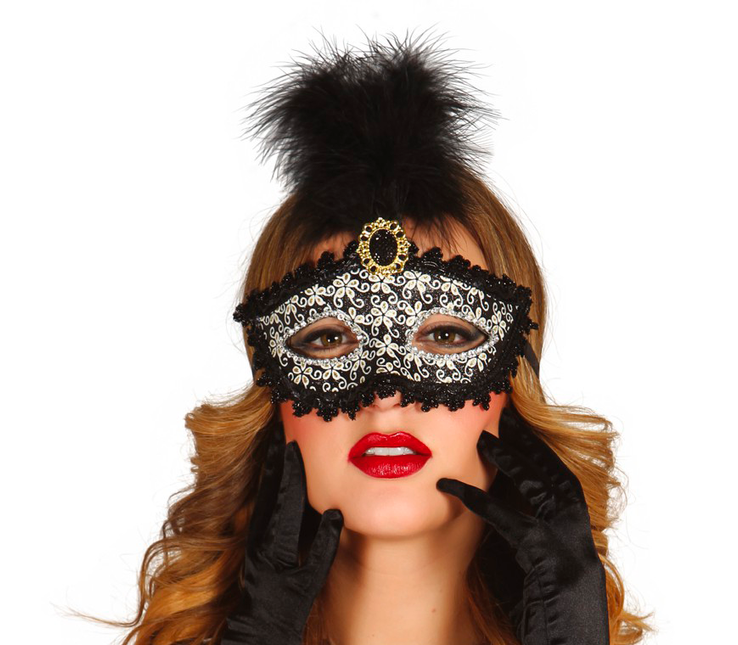 Maschera occhi Feather Black