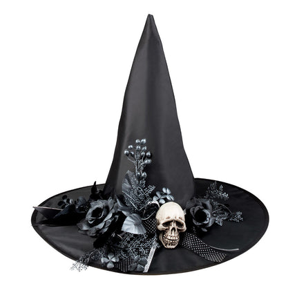 Teschi con cappello da strega di Halloween