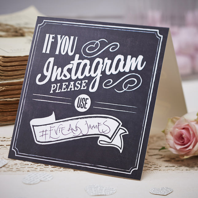 Decorazione tavola matrimonio Lavagna Instagram
