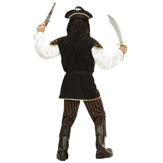 Costume da pirata nero oro uomo