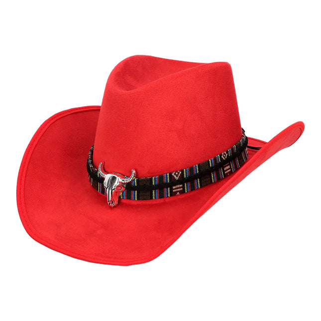 Cappello da cowboy rosso Luxe