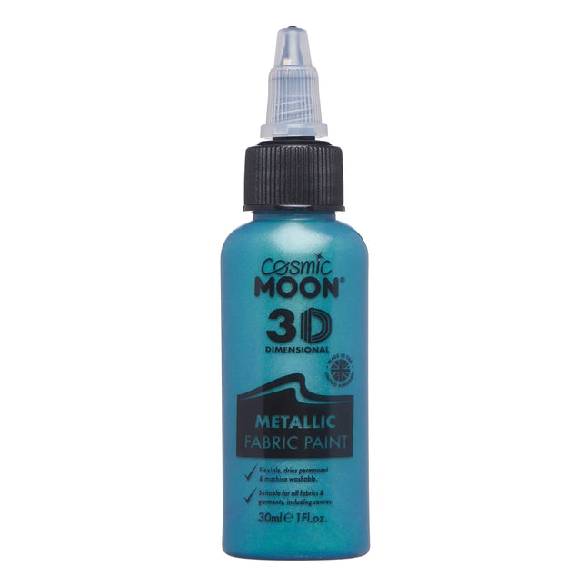 Cosmic Moon Metallic Fabric Paint Verde 30ml