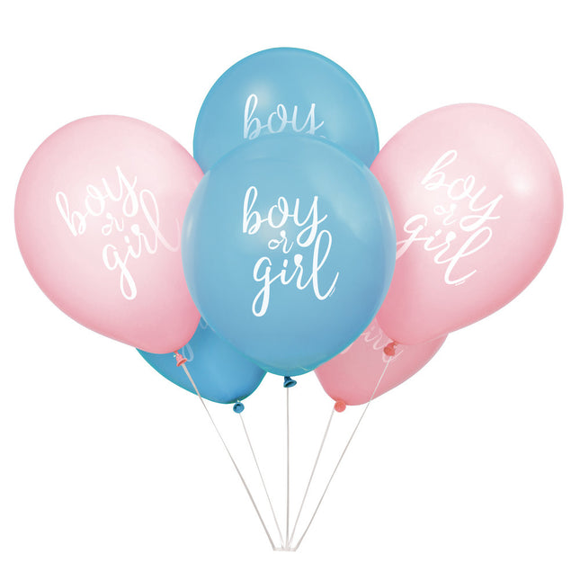 Palloncini rivelazione di genere ragazzo o ragazza 30cm 8pcs