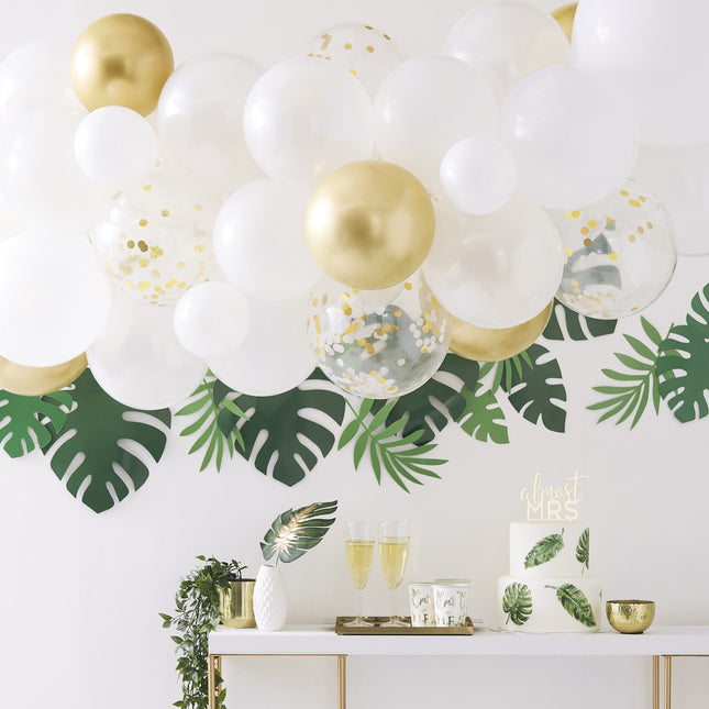 Arco di palloncini oro/bianco Set fatto in casa