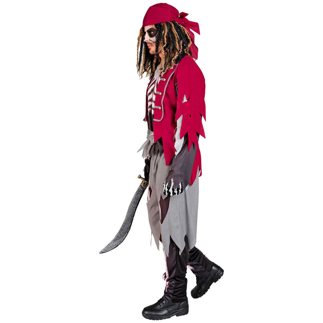 Costume di Halloween da uomo Pirata Scheletro