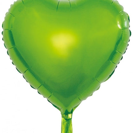 Palloncino a elio Cuore Verde Vuoto 45 cm