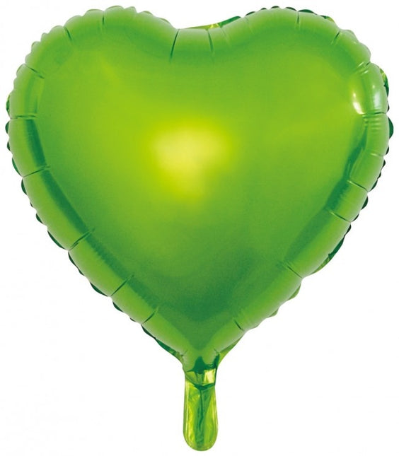 Palloncino a elio Cuore Verde Vuoto 45 cm