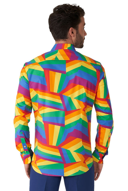 Camicia ZIG Zag Rainbow da uomo OppoSuits