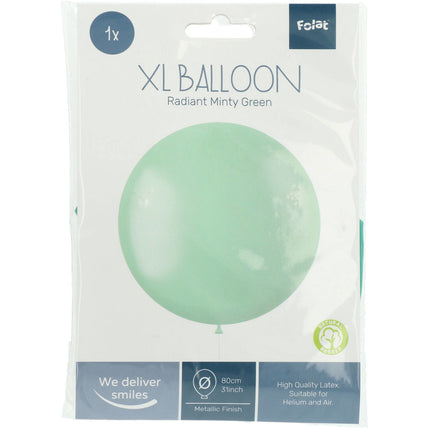 Palloncino verde menta metallizzato verde menta 80 cm