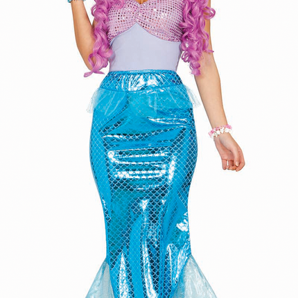 Costume da sirena Viola Blu Donna