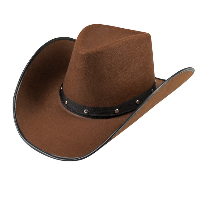 Cappello da cowboy marrone 45 cm