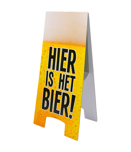 Cartello di avvertimento Here's Beer 62,5 cm