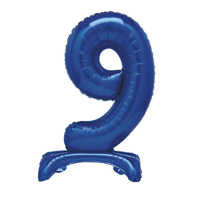 Palloncino Numero Blu 9 Anni Con Standard 76cm