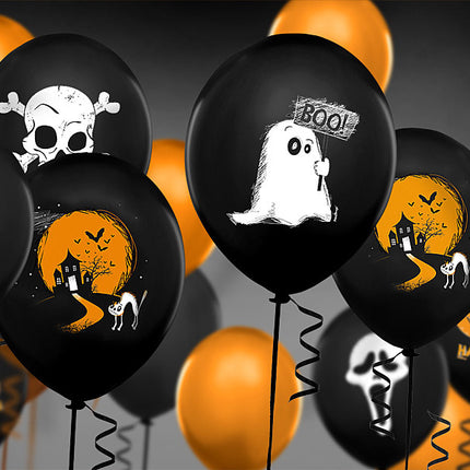 Palloncini di Halloween Boo! 30 cm 6 pezzi