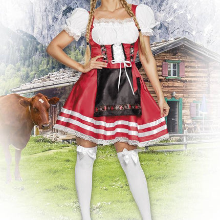 Abito Dirndl Oktoberfest Rosso