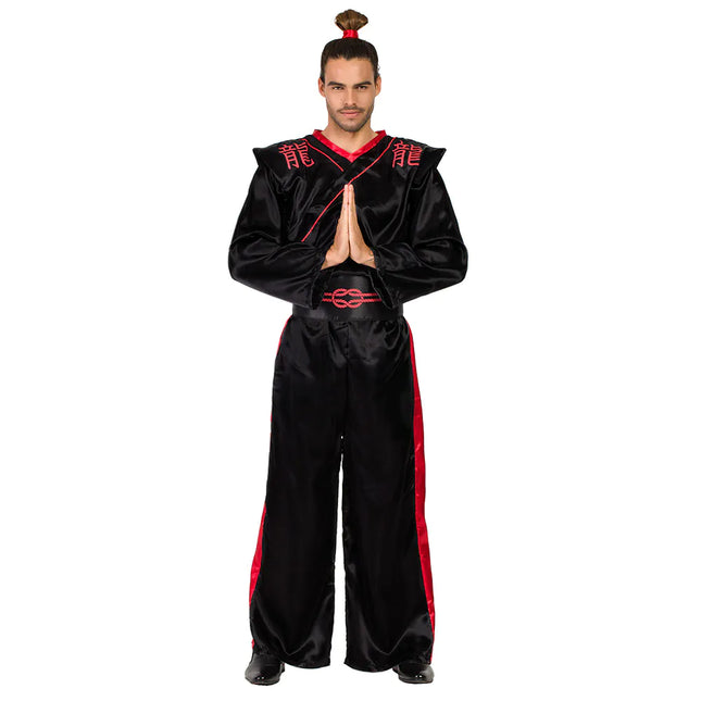 Costume da Ninja Nero Rosso Uomo