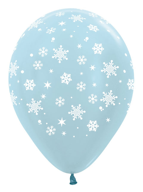 Palloncini Fiocco di Neve Mix 30cm 25pz