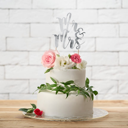 Cake topper Happy Birthday Argento 25,5 cm