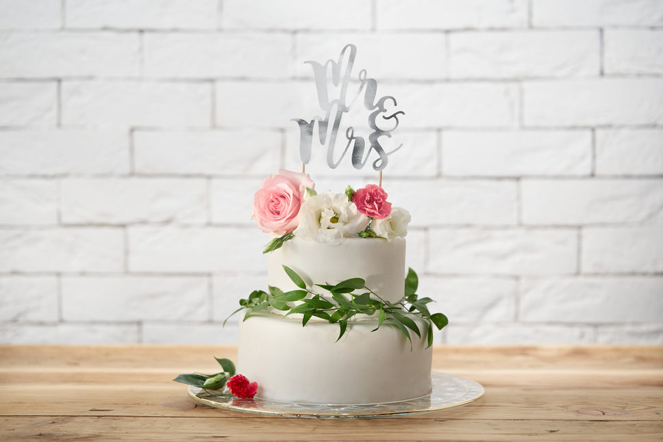 Cake topper Happy Birthday Argento 25,5 cm