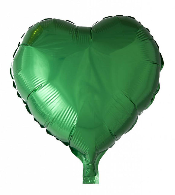 Palloncino ad elio Cuore Verde 46cm vuoto