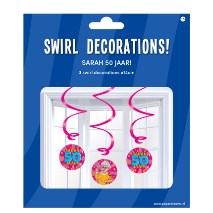 Decorazione da appendere Sarah 14cm 3pz