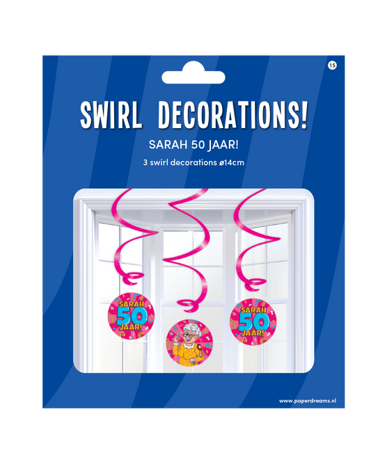 Decorazione da appendere Sarah 14cm 3pz