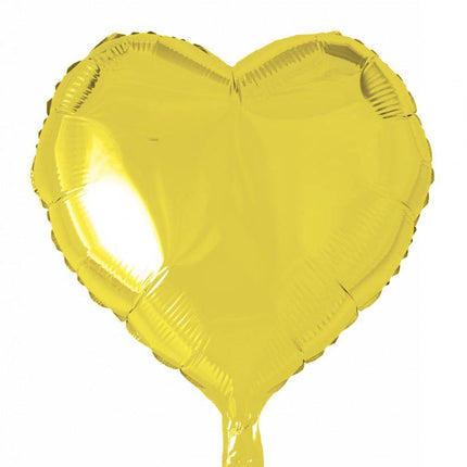 Palloncino ad elio Cuore Giallo 46cm vuoto