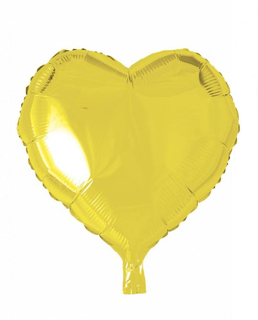 Palloncino ad elio Cuore Giallo 46cm vuoto