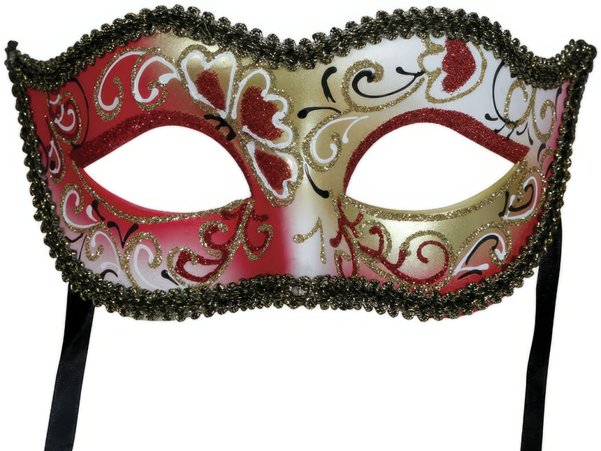 Maschera occhi veneziana oro rosa