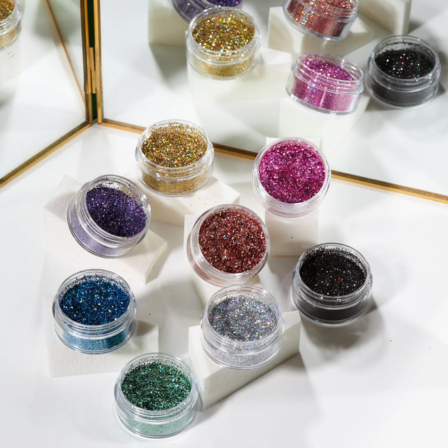 Moon Glitter Holographic Glitter Shakers Argento 5g