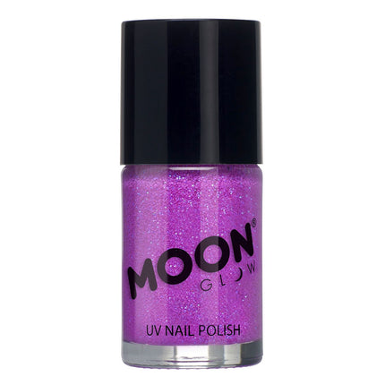 Moon Glow Neon UV Glitter Smalto per unghie viola 14ml